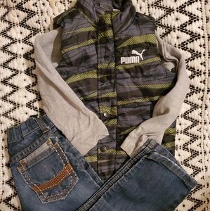 Bubble vest and Jean's set